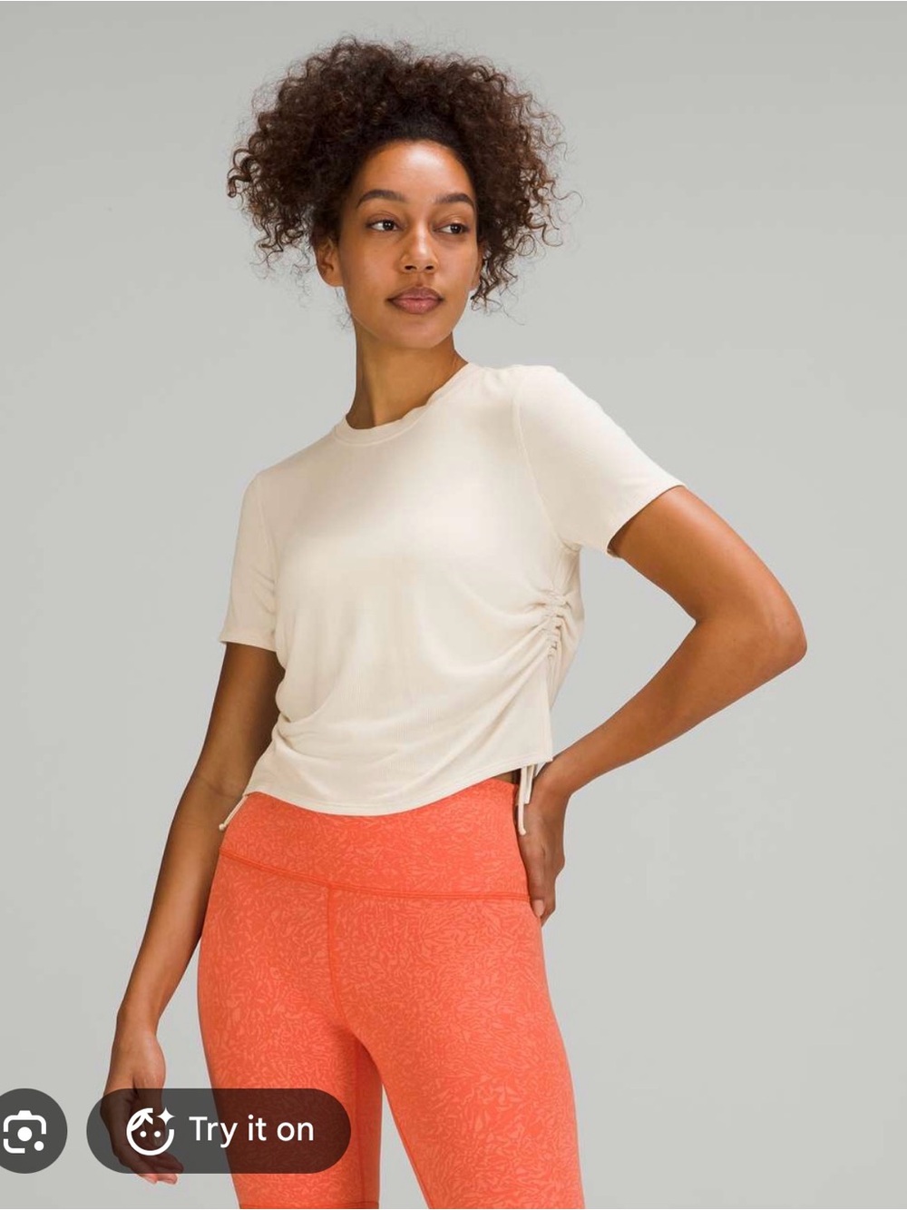 Lululemon side tie ribbed tee